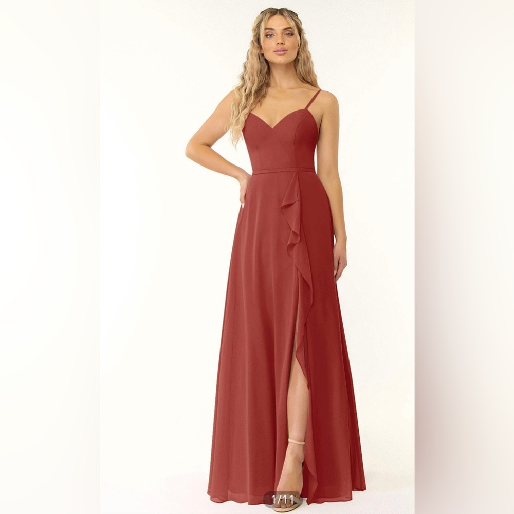 AZAZIE NAEEM A-Line Ruched Chiffon Dress
